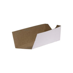 Plateaux à hot-dog compostables (carton blanc)