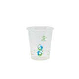 Verres à boisson froide marqués « compostable » (PLA transparent)