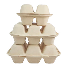 Compostable Taco Clamshell Containers (PFAS-Free Fibre)