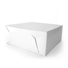Boîtes à boulangerie ou pâtisserie blanches compostables (carton blanc)