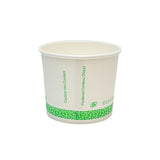 Bols compostables pour nourriture chaude (papier blanc)