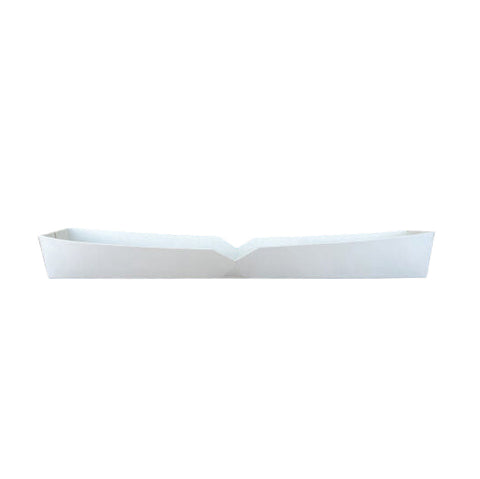 Plateaux compostables long format (carton blanc)