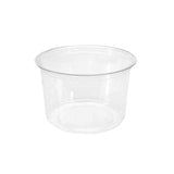 Contenants « deli » ronds compostables (PLA transparent)