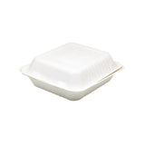 Contenants à charnière compostables (bagasse blanc)