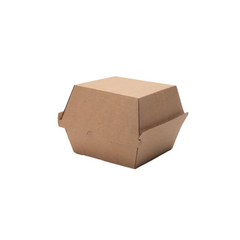 Contenants à charnière carrés compostables (carton kraft)
