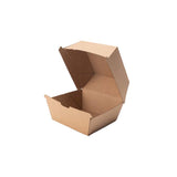 Contenants à charnière carrés compostables (carton kraft)