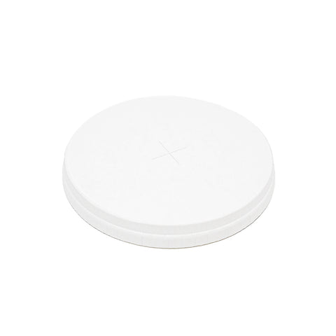 Couvercles compostables pour verres à boisson froide (papier blanc)