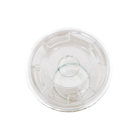 Couvercles pour verres à boisson froide compostables 76mm (PLA transparent)