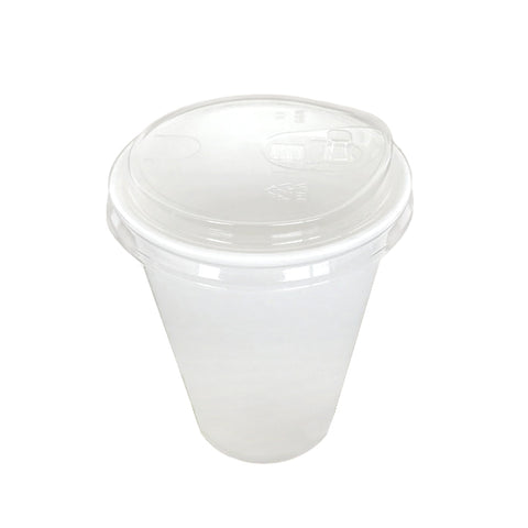 Couvercles compostables « sip » pour verres à boisson froide en papier 90mm (PLA transparent)