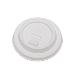 Fiber tab lid for hot drink glasses - PFAS free