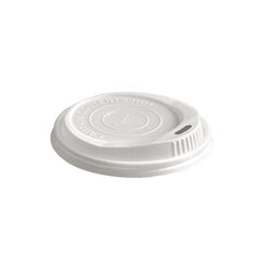 Compostable Lids for Hot Cups (White PLA)