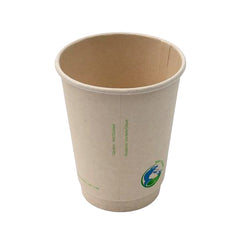 Compostable Double Wall Hot Cup with Graphics (Bamboo)