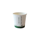 Verres pour boisson chaude compostables avec graphiques (papier blanc)