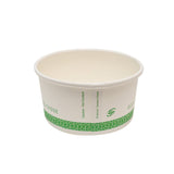 Bols compostables pour nourriture chaude avec graphiques (papier blanc)