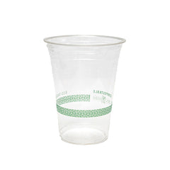 Compostable Cold Beverage Cups with Graphics (Transparent PLA)