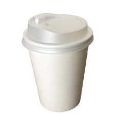 Compostable Sip-Tab Lids for Hot Cups (White PLA)