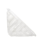 Compostable Sandwich Triangle Clamshell Container (Transparent PLA)