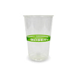 Compostable Cold Beverage Cups with Graphics (Transparent PLA)