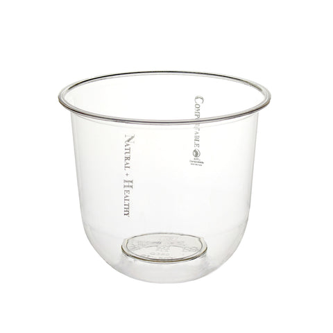 Verres à vin compostables 96 mm (PLA transparent)