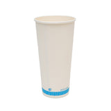Verres pour boisson froide compostables avec graphiques (papier blanc)