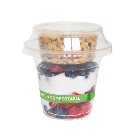 Compostable parfait kit (transparent PLA with Graphics)