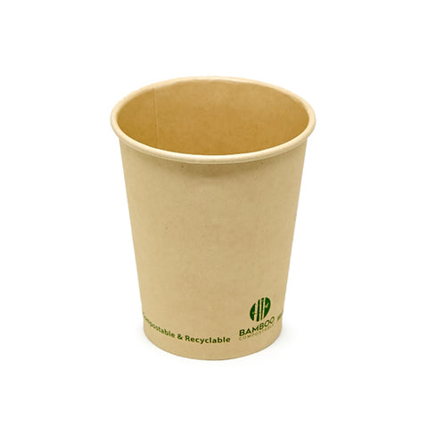Compostable Hot Cups (Bamboo with Water-Based Coating)