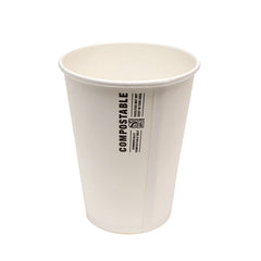 Verres pour boisson chaude compostables (carton blanc)