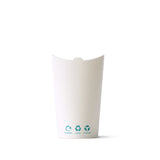 Compostable cups with integrated lids (white paper)