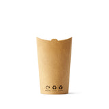 Compostable cups with integrated lids (kraft)