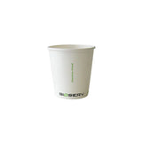 Verres pour boisson chaude compostables (carton blanc)