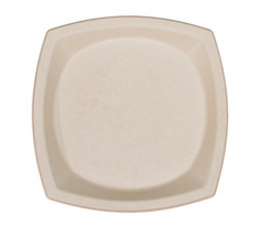 Assiettes carrés compostables (bagasse)