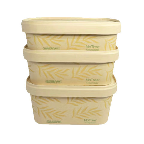 Compostable Rectangular Bowls (Kraft Paper)