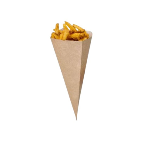 Cônes à frites compostables (carton kraft)