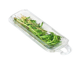 Compostable Hinged Herb Trays (Transparent PLA)