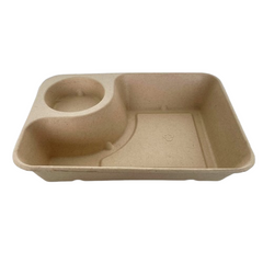Compostable trays for drinks and food (bagasse)