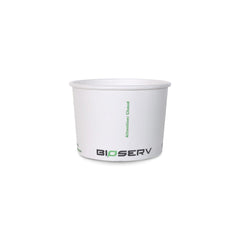 Open case - Compostable Bowls for Hot Foods with Graphics  (White Paper)