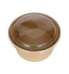 Compostable Lids for Kraft and Bamboo Cold Bowls  (Transparent PLA)