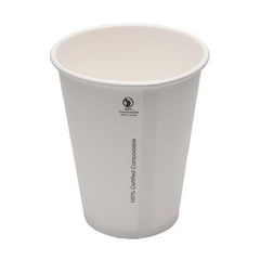 Caisse Ouverte - Verres pour boisson chaude compostables (carton blanc)