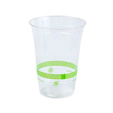 Verres à boisson froide marqués « compostable » (PLA transparent)