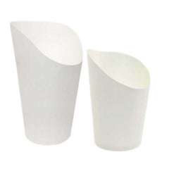 Gobelets à frites compostables (papier blanc)