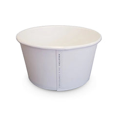 Compostable Lids for Hot Food Bowls (White PLA)