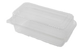 Compostable Transparent Rectangular Clamshell Containers
