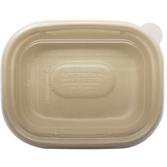 Couvercles pour boîtes alimentaires en fibres compostables (PLA transparent)