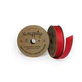 Ruban_rouge_compostable_ribbon_cotton coloré_red