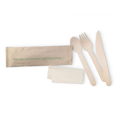 Ustensiles compostables (paquet emballé bois de bouleau)