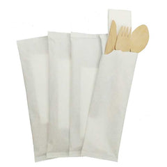 Ustensiles emballés compostables (bois)