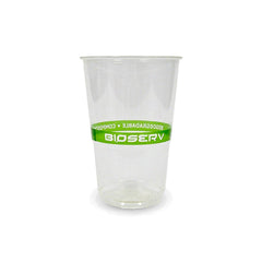 Compostable Cold Beverage Cups with Graphics (Transparent PLA)