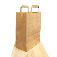 Compostable Shopping Bags With Handles (Kraft Paper)