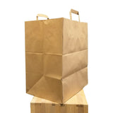 Sacs d'emplettes compostables avec poignées (papier kraft)
